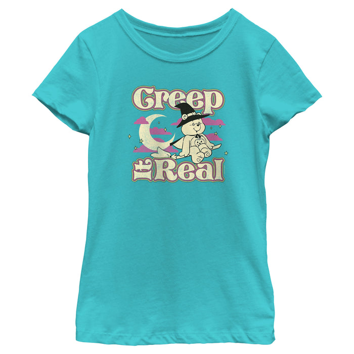 fifth sun Girl's Care Bears Halloween Trick-Or-Sweet Bear Creep it Real T-Shirt