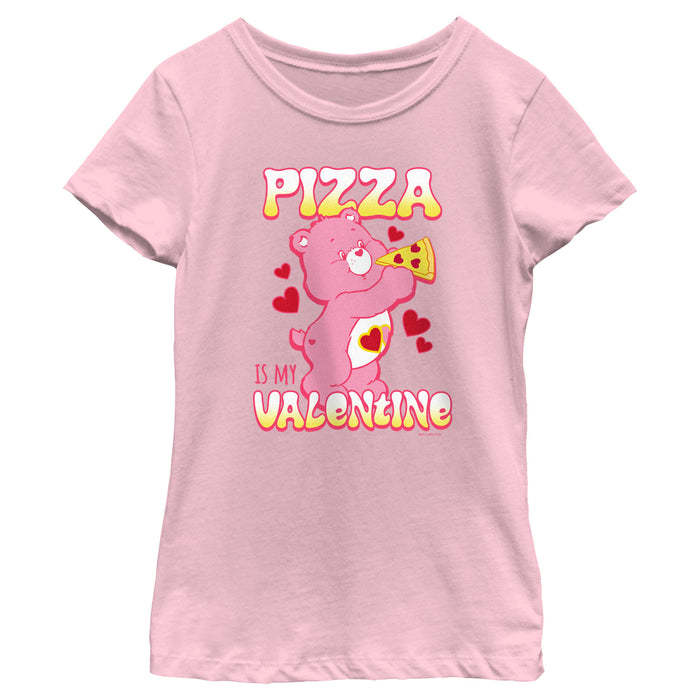 fifth sun Girl's Care Bears Pizza Is My Valentine Love-A-Lot Bear T-Shirt