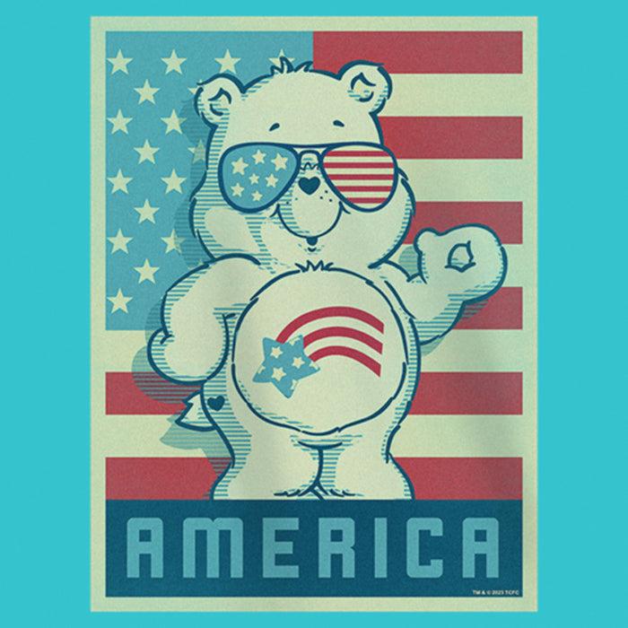 Fifth Sun Girl's Care Bears Retro America Cares Bear T-Shirt