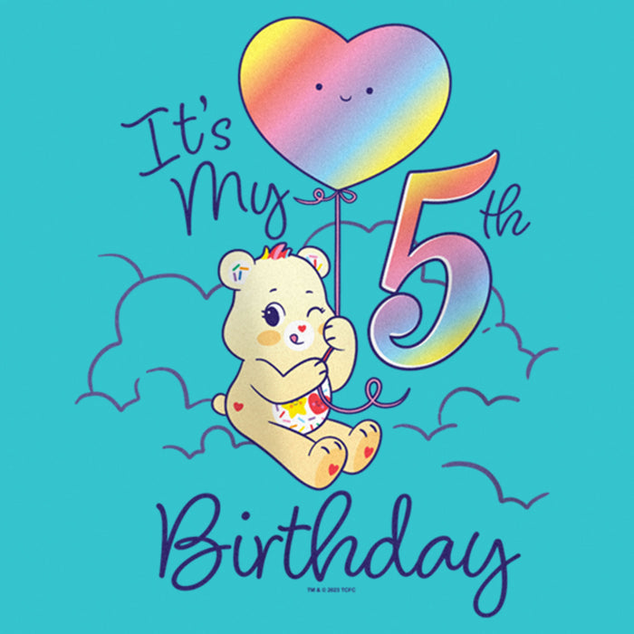 Fifth Sun Girl's Care Bears Sweet Celebrations Bear It's My 5th Birthday T-Shirt