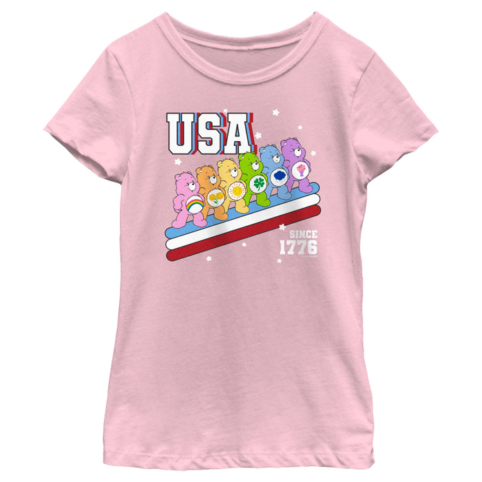 fifth sun Girl's Care Bears USA Crew Since 1776 T-Shirt