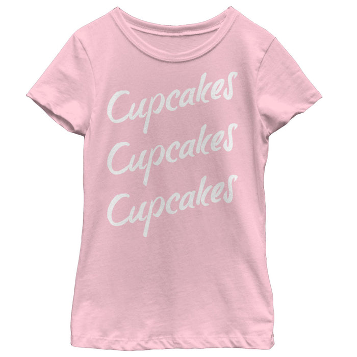 fifth sun Girl's CHIN UP Cupcakes Cupcakes Cupcakes T-Shirt