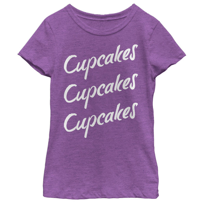 fifth sun Girl's CHIN UP Cupcakes Cupcakes Cupcakes T-Shirt