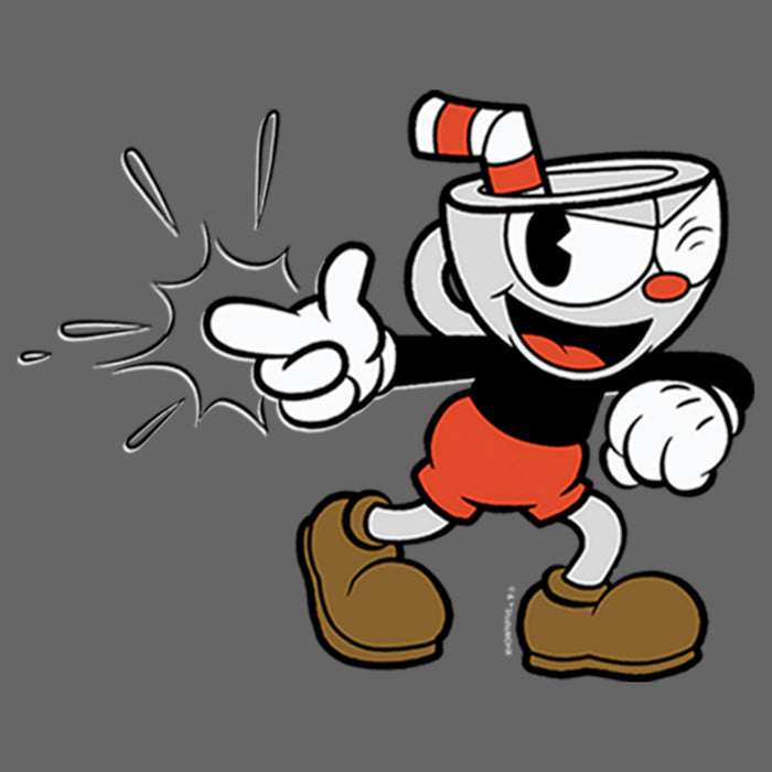 Fifth Sun Girl's Cuphead Finger Point Cuphead T-Shirt