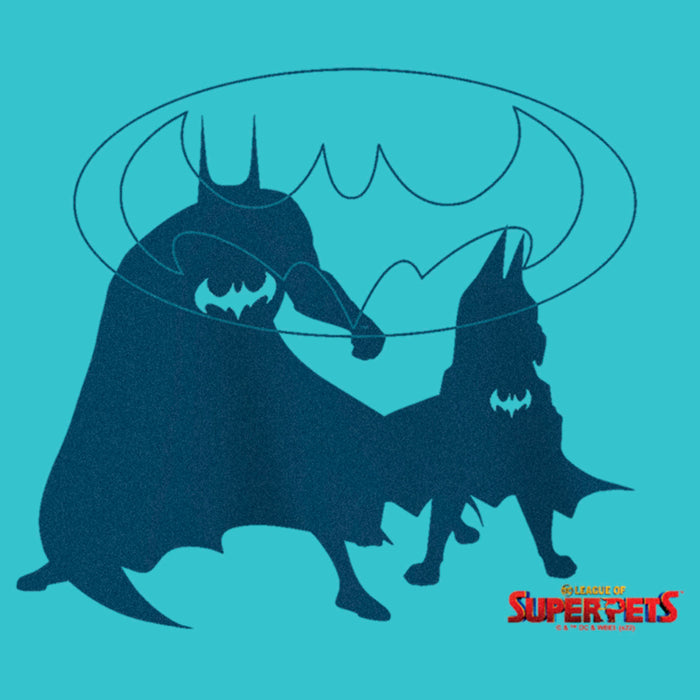 Fifth Sun Girl's DC League Of Super-Pets Batman And Ace Silhouettes T-Shirt