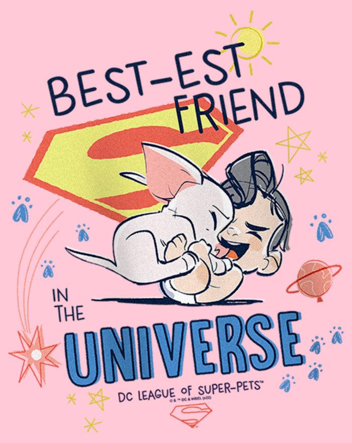 Fifth Sun Girl's DC League Of Super-Pets Cartoon Best-est Friend In The Universe T-Shirt