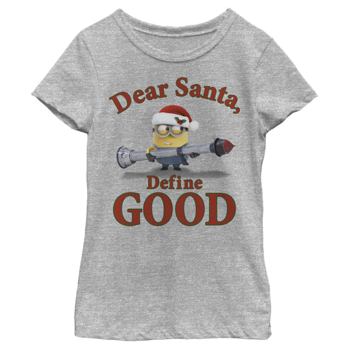 fifth sun Girl's Despicable Me Christmas Minions Dear Santa T-Shirt