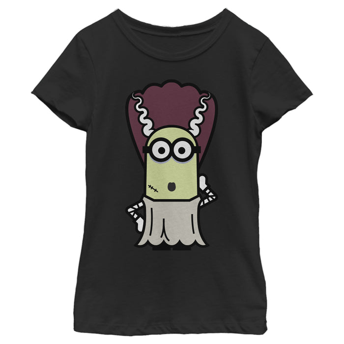 fifth sun Girl's Despicable Me Minions Bride Of Frankenstein Pose T-Shirt