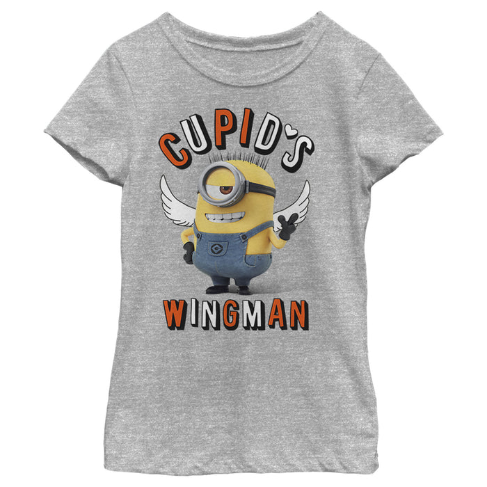 fifth sun Girl's Despicable Me Minions Cupid's Wingman Valentine's T-Shirt