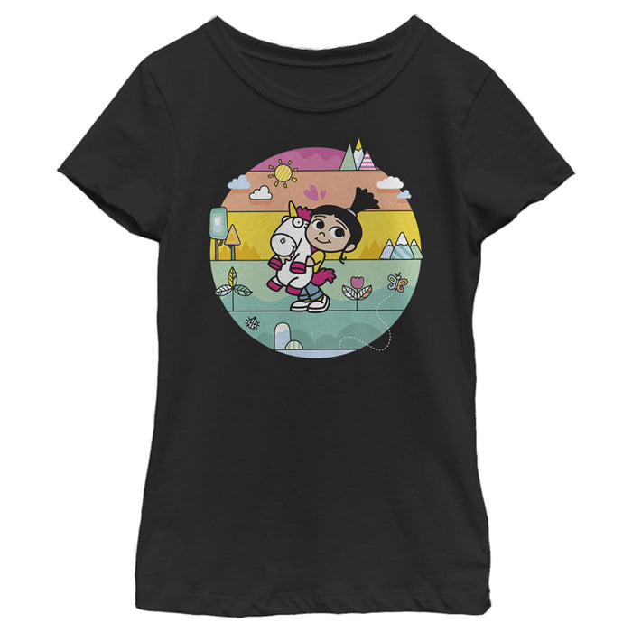 fifth sun Girl's Despicable Me Minions Fluffy Unicorns T-Shirt
