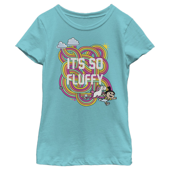 fifth sun Girl's Despicable Me Minions Its So Fluffy Rainbow Unicorn T-Shirt