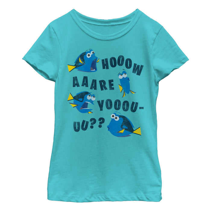 fifth sun Girl's Finding Dory Whale How Are You T-Shirt