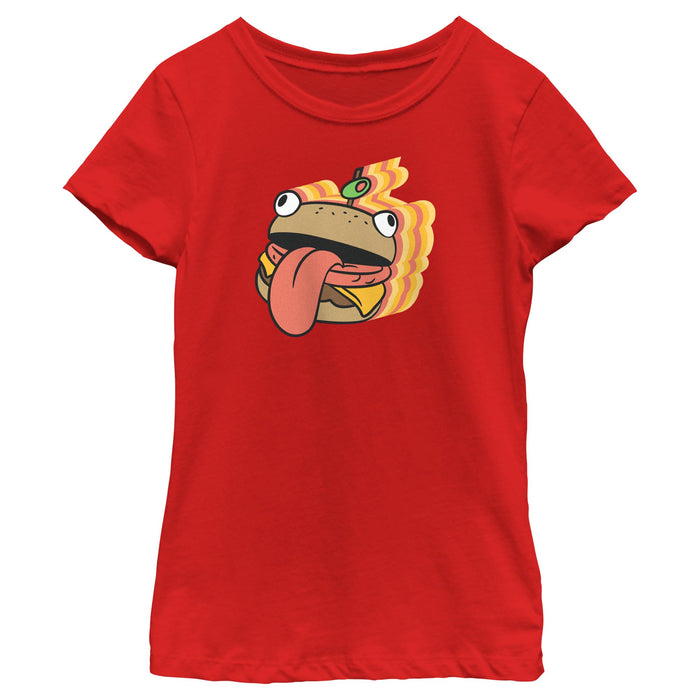 Fifth Sun Girl's Fortnite Durr Burger Sticker T-Shirt