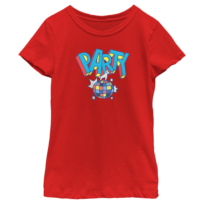 fifth sun Girl's Fortnite Loot Drop Party Llama T-Shirt