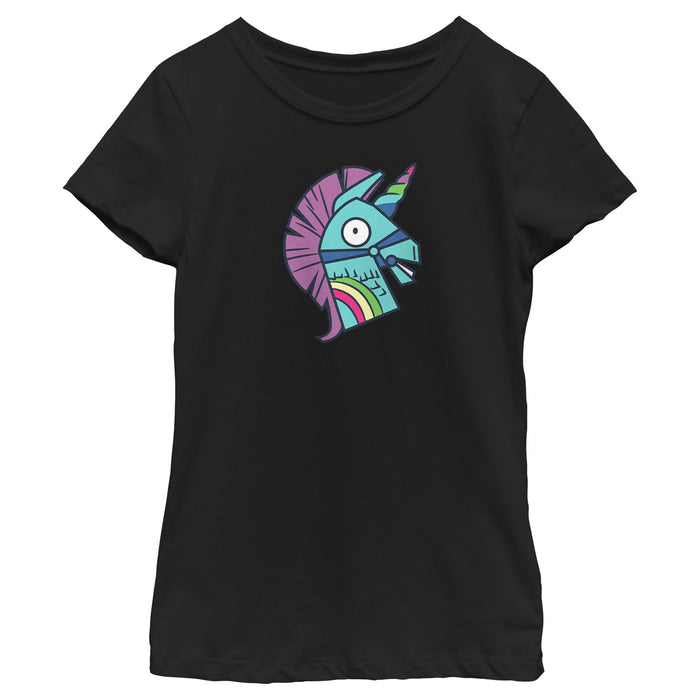 fifth sun Girl's Fortnite Rainbow Smash Large T-Shirt