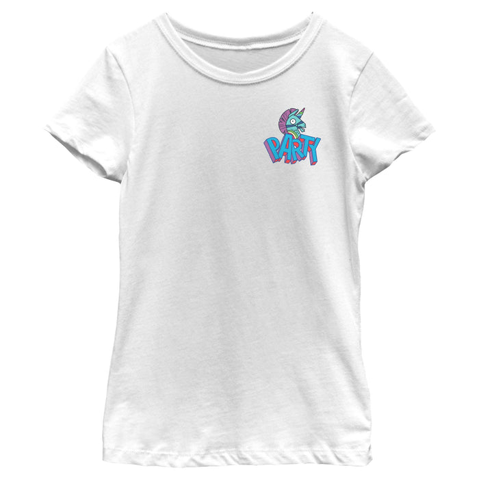 fifth sun Girl's Fortnite Rainbow Smash Party T-Shirt