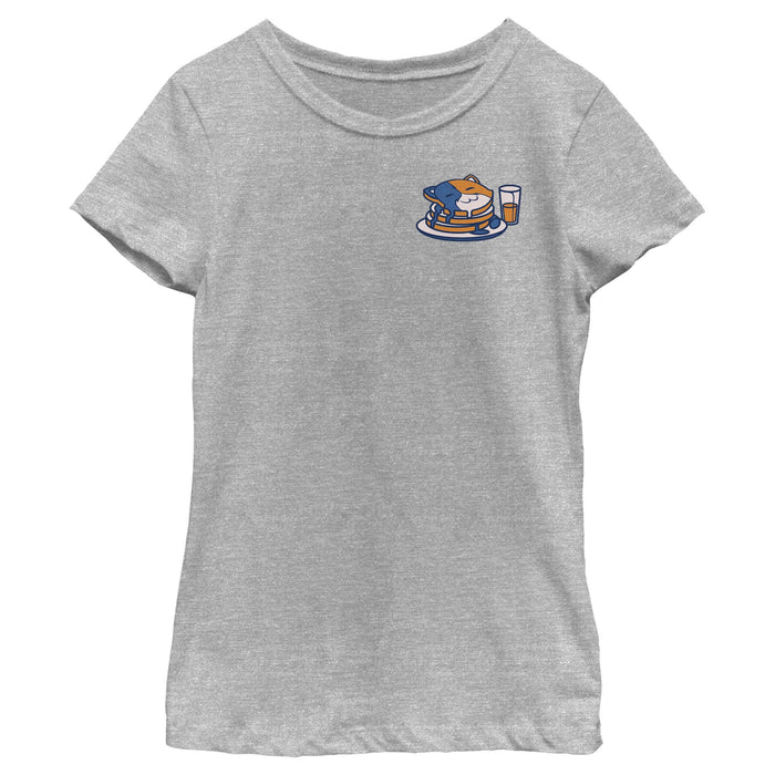 fifth sun Girl's Fortnite Small Meowscles Pancakes T-Shirt