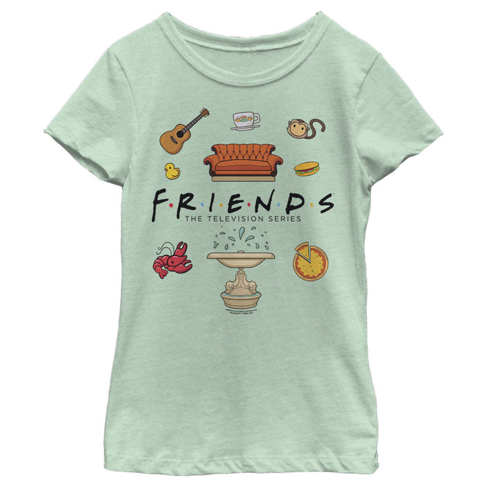 fifth sun Girl's Friends Favorite Moment Icons T-Shirt