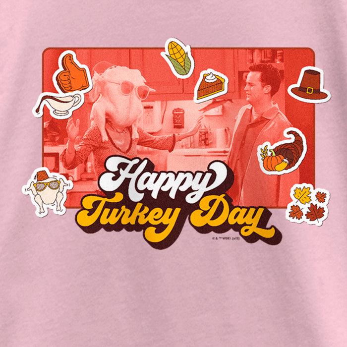 Fifth Sun Girl's Friends Happy Turkey Day Scene T-Shirt
