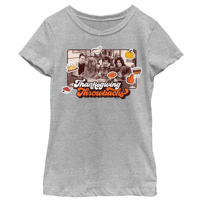 fifth sun Girl's Friends Thanksgiving Throwbacks Scene T-Shirt