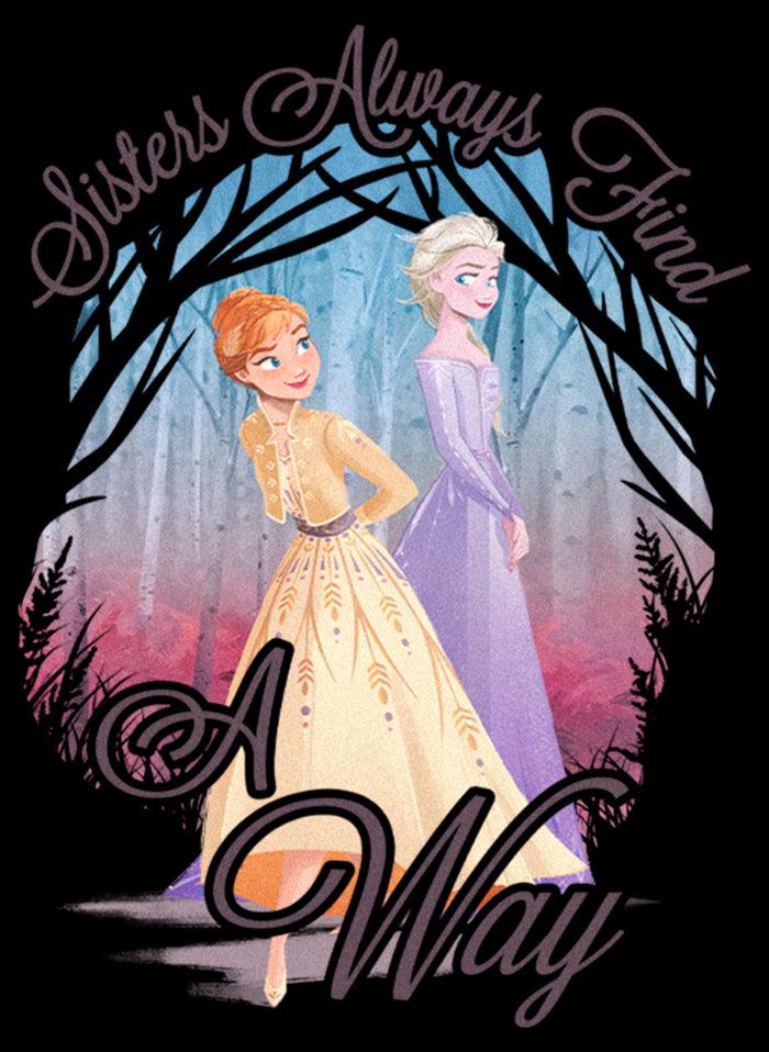 Fifth Sun Girl's Frozen 2 Elsa And Anna Sisters Always Find A Way T-Shirt