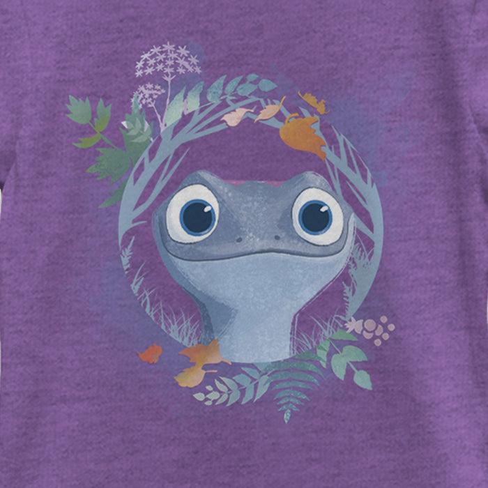 Fifth Sun Girl's Frozen 2 Frozen 2 Bruni The Salamander Watercolor Portrait T-Shirt