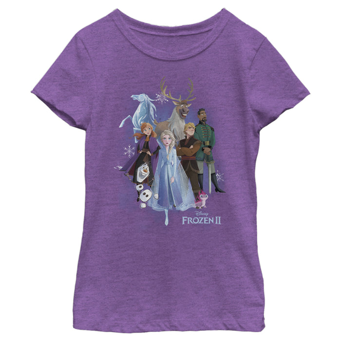 fifth sun Girl's Frozen 2 Frozen 2 Character Shot T-Shirt