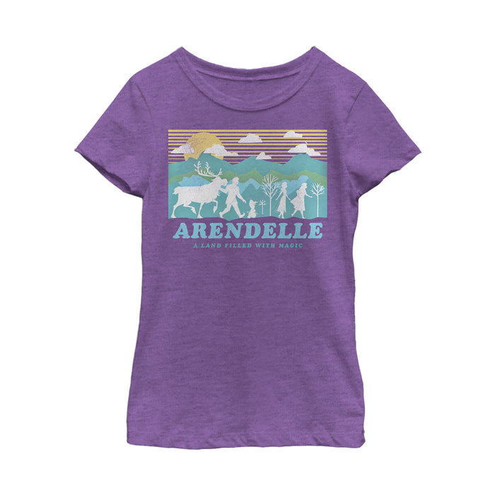 Fifth Sun Girl's Frozen 2 Frozen 2 Magical Traveler Silhouette T-Shirt
