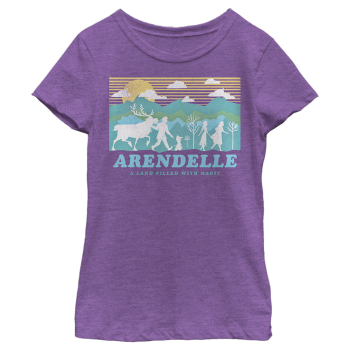 fifth sun Girl's Frozen 2 Frozen 2 Magical Traveler Silhouette T-Shirt