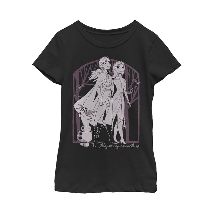 fifth sun Girl's Frozen 2 Sister Forest Frame T-Shirt