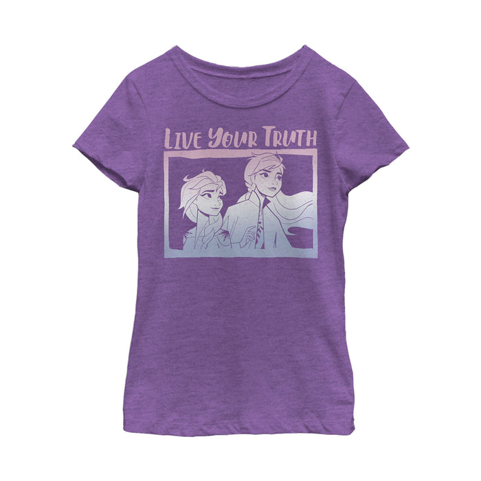 fifth sun Girl's Frozen 2 Sister Live Truth T-Shirt