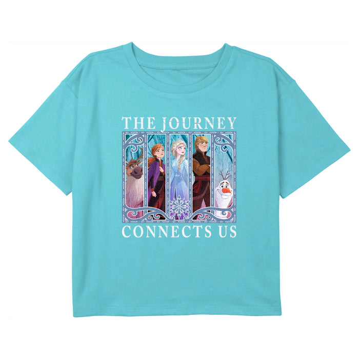 fifth sun Girl's Frozen 2 The Journey Connects Us T-Shirt