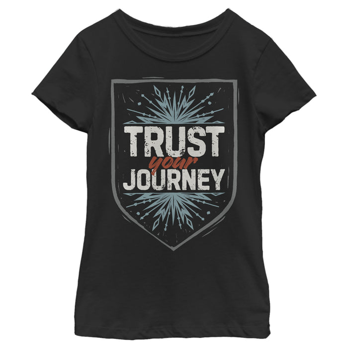 fifth sun Girl's Frozen 2 Trust Your Journey Crest T-Shirt
