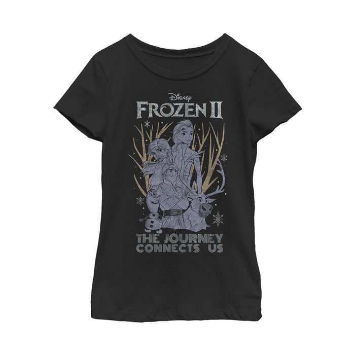 fifth sun Girl's Frozen 2 Vintage Journey Connects T-Shirt