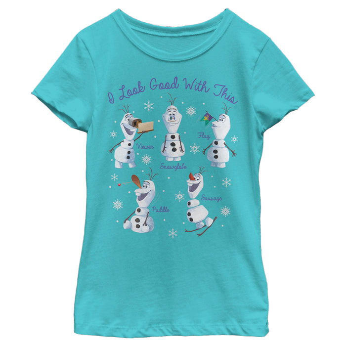 fifth sun Girl's Frozen I Look Good With This Nose T-Shirt