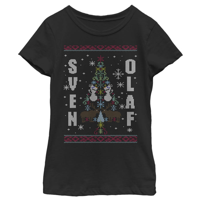 fifth sun Girl's Frozen Ugly Christmas Besties T-Shirt