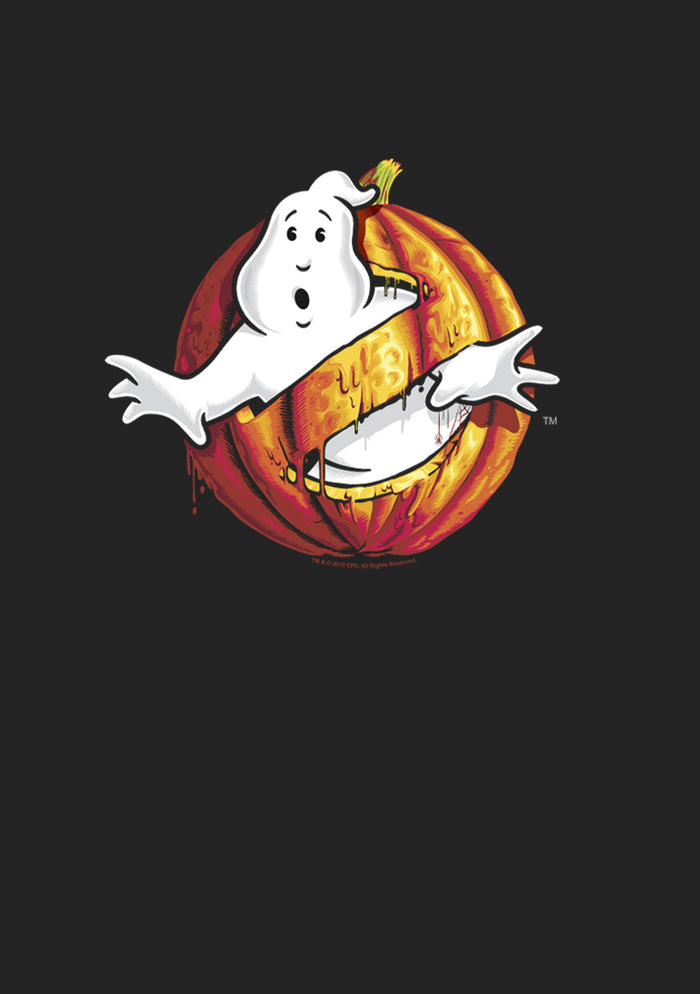 Fifth Sun Girl's Ghostbusters Halloween Pumpkin Logo T-Shirt