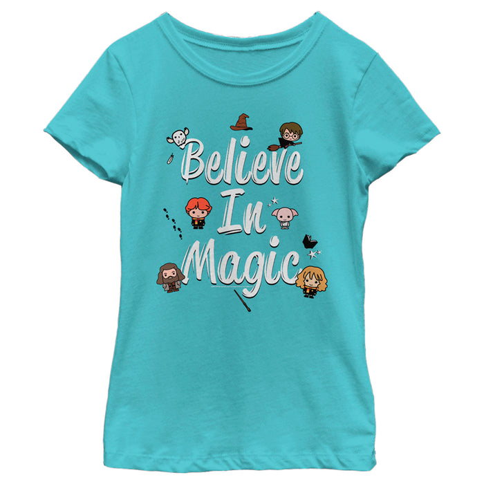 fifth sun Girl's Harry Potter Believe In Magic T-Shirt