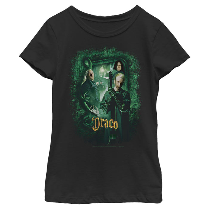 fifth sun Girl's Harry Potter Chamber Of Secrets Draco Portrait T-Shirt