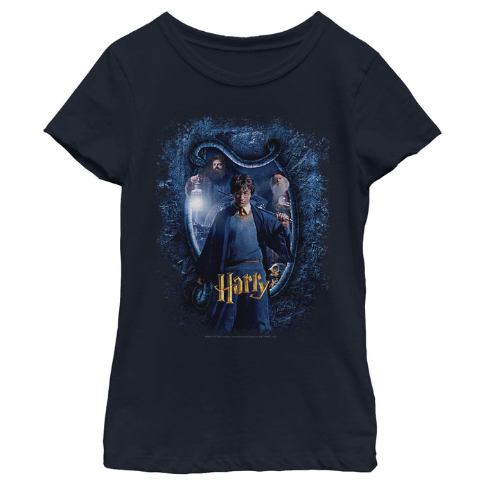 fifth sun Girl's Harry Potter Chamber Of Secrets Harry Portrait T-Shirt
