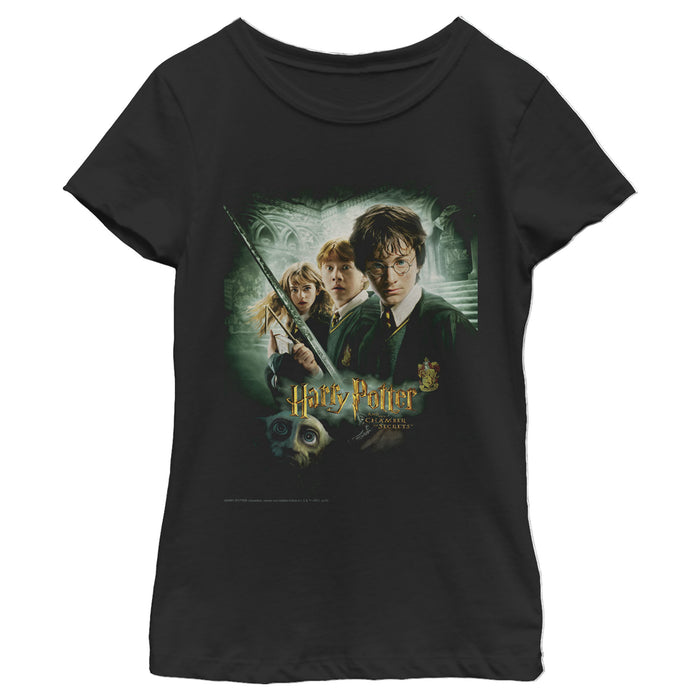 fifth sun Girl's Harry Potter Chamber of Secrets Poster T-Shirt
