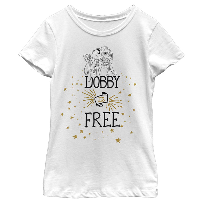 fifth sun Girl's Harry Potter Dobby is Free T-Shirt
