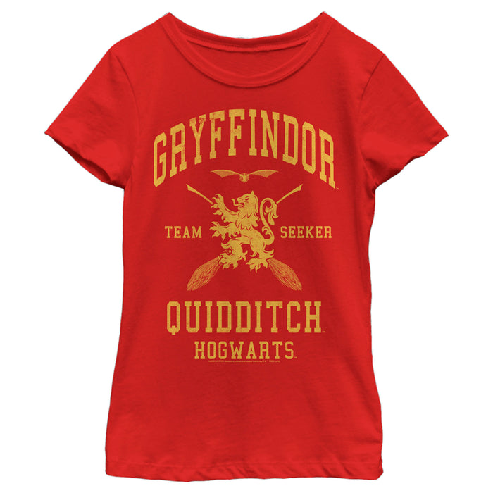 fifth sun Girl's Harry Potter Gryffindor Quidditch Gold Team Seeker T-Shirt