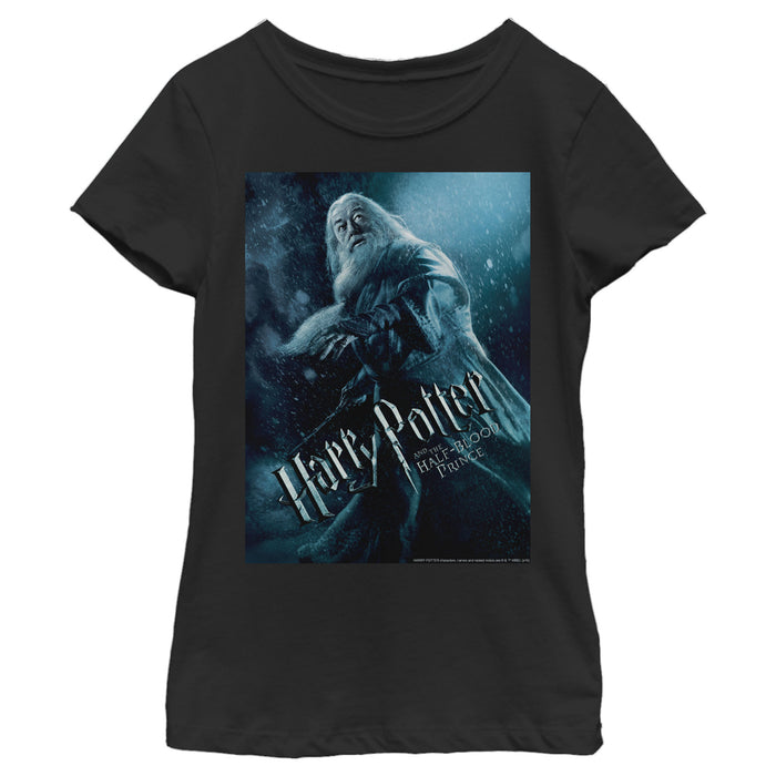 fifth sun Girl's Harry Potter Half-Blood Prince Dumbledore Poster T-Shirt