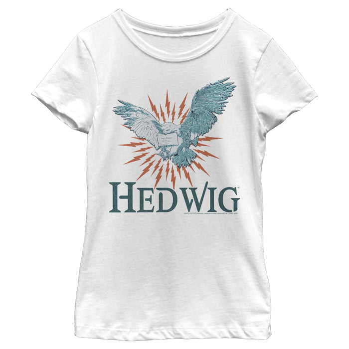 fifth sun Girl's Harry Potter Hedwig Owl Flight T-Shirt