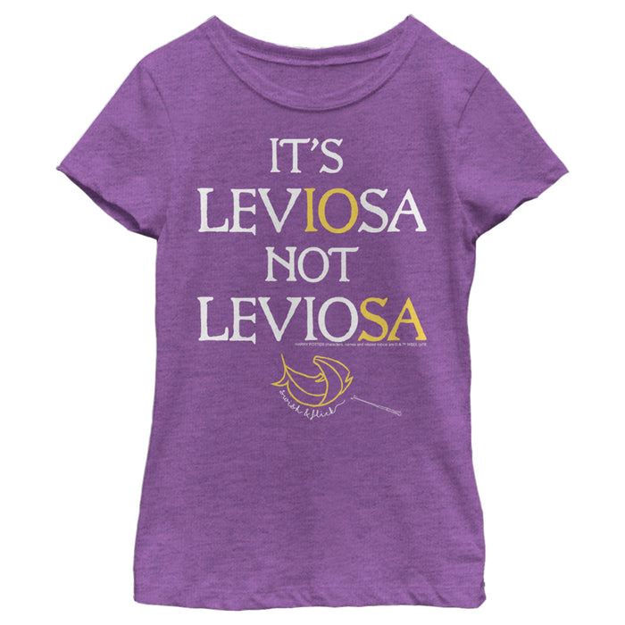 fifth sun Girl's Harry Potter Hermoine Leviosa Not Leviosa T-Shirt