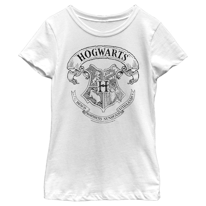 fifth sun Girl's Harry Potter Hogwarts 4 House Crest T-Shirt