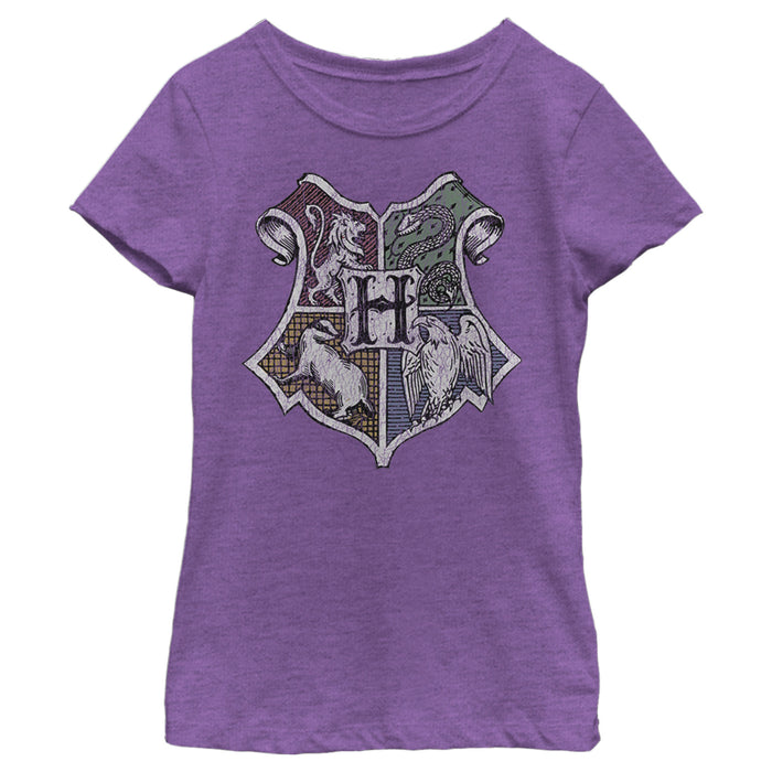 fifth sun Girl's Harry Potter Hogwarts House Mascot Crest T-Shirt