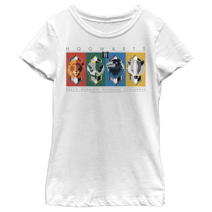 fifth sun Girl's Harry Potter Hogwarts House Mascots T-Shirt