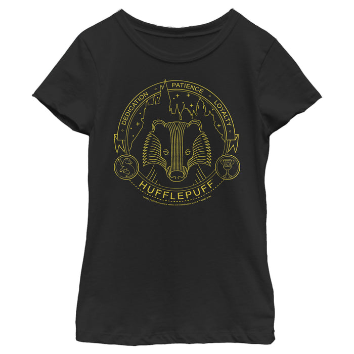 fifth sun Girl's Harry Potter Hufflepuff House Emblem T-Shirt